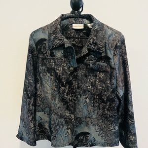 Drapery’s & Damon’s dark floral jean jacket